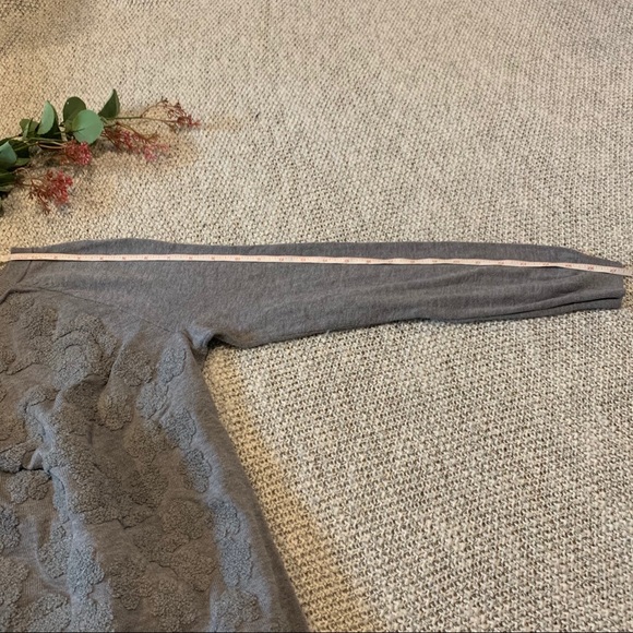 Chelsea28 Fuzzy Floral Light Grey Sweater - Picture 8 of 9